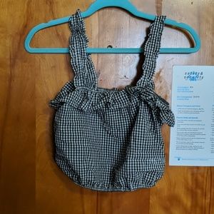 Checkered crop top